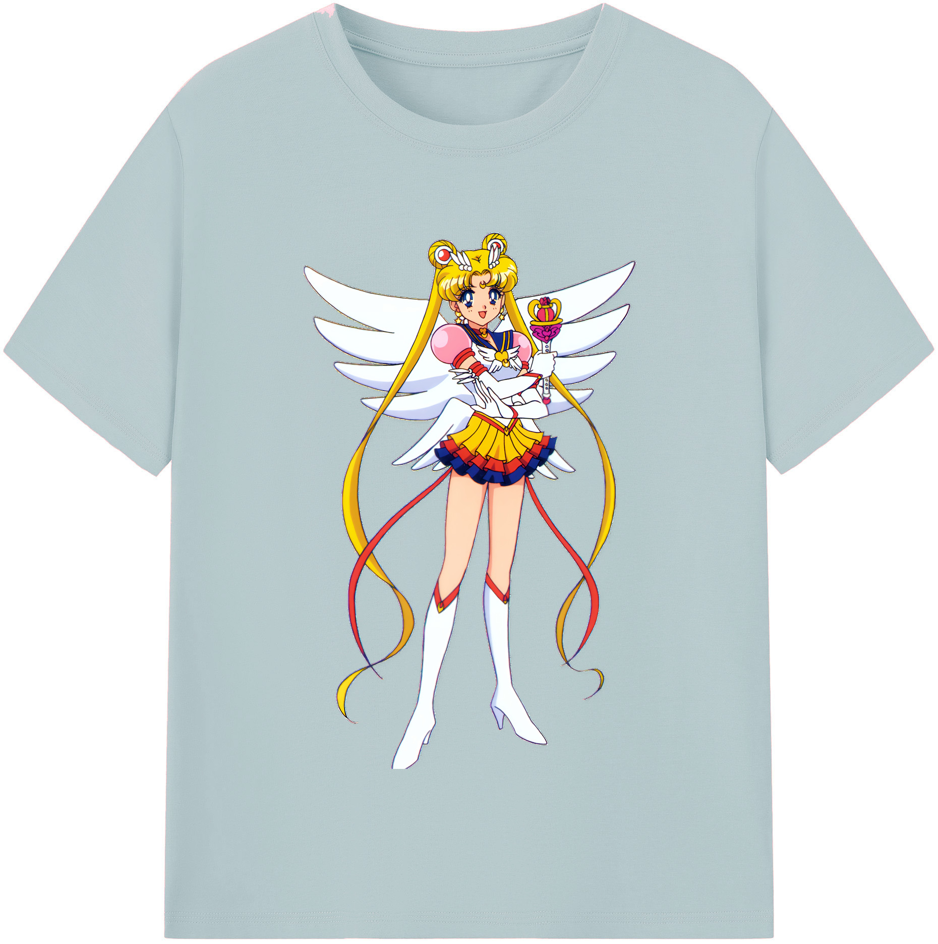 （画像用） 美少女戦士セーラームーン 月野 うさぎ つきの うさぎ Sailor Moon Tsukino Usagi 綿100％半袖Tシャツ（フロントプリント）